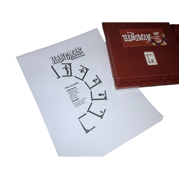 Hangman Game Board Game 2003 Parker Brothers - Hasbro  Ages 8+ - 2 Players - Picture 8 of 8